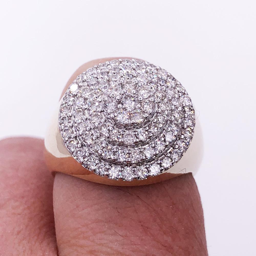 Layered Circle 1.75cttw Diamond Ring 10K Yellow Gold HipHopBling