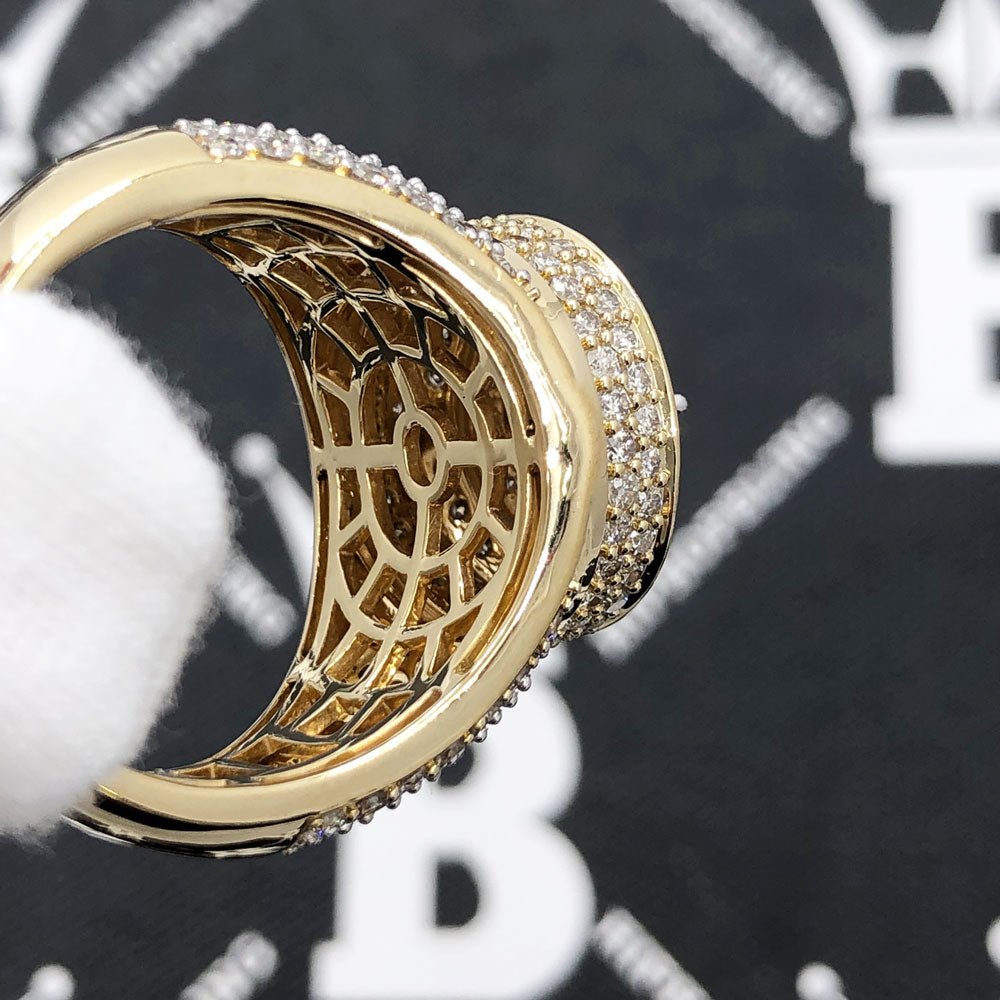 Layered Cluster 3.55cttw Diamond Ring 10K Yellow Gold HipHopBling