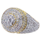 Layered Cluster 3.55cttw Diamond Ring 10K Yellow Gold HipHopBling