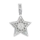 Layered Star Baguette VVS Moissanite Pendant 3.73cttw .925 Sterling Silver HipHopBling