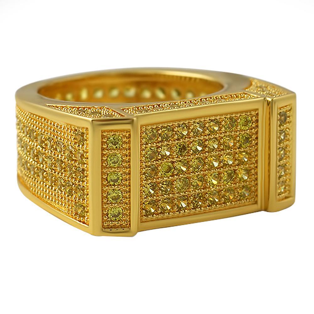 Lemonade Bar CZ Bling Bling Ring 7 HipHopBling