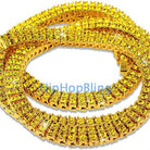 Lemonade Canary Iced Out Gold 2 Row Chain 30" HipHopBling