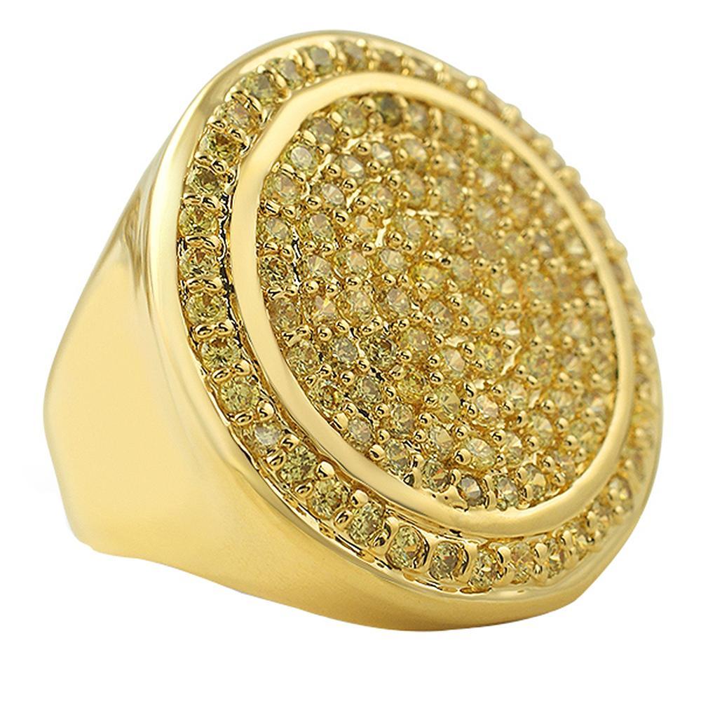 Lemonade Mega Circles of Ice Micro Pave Ring 7 HipHopBling