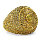Lemonade Radiant Halo CZ Micro Pave Ring 7 HipHopBling