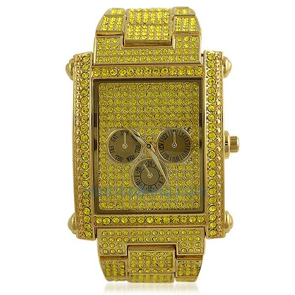 Lemonade Rectangle Custom Bling Bling Watch HipHopBling
