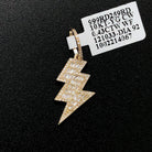 Lightning Bolt Baguette Diamond Pendant .43cttw 10K Yellow Gold HipHopBling