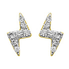 Lightning Bolt Diamond Earrings .10cttw 10K Gold 10K Yellow Gold HipHopBling