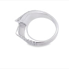 Lightning Bolt Iced Out VVS Moissanite Ring .925 Sterling Silver White Gold 7 HipHopBling