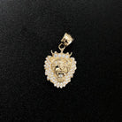 Lion Head Micro CZ 10K Yellow Gold Pendant HipHopBling