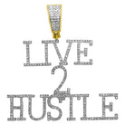LIVE 2 HUSTLE Diamond Pendant .55cttw 10K Yellow Gold HipHopBling