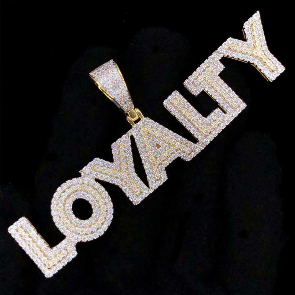 LOYALTY VVS CZ Hip Hop Bling Bling Pendant Yellow Gold HipHopBling