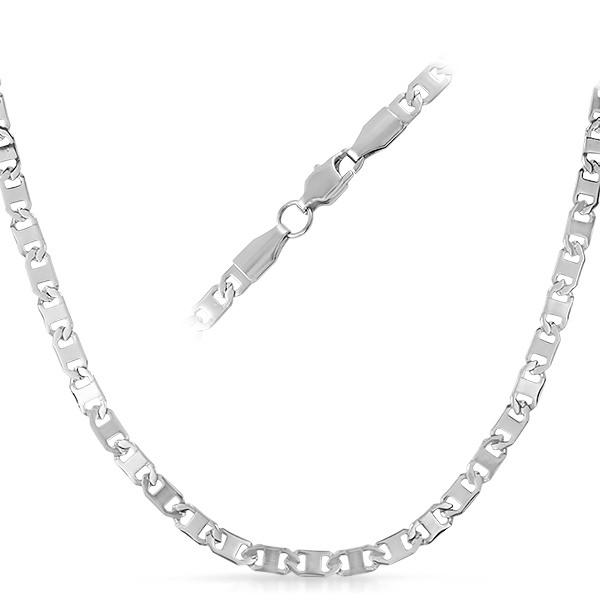 Marine Stainless Steel Chain Necklace 4MM 24" HipHopBling