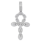 Mariner Ankh Cross 1.05 Carat VVS Moissanite Pendant .925 Sterling Silver HipHopBling