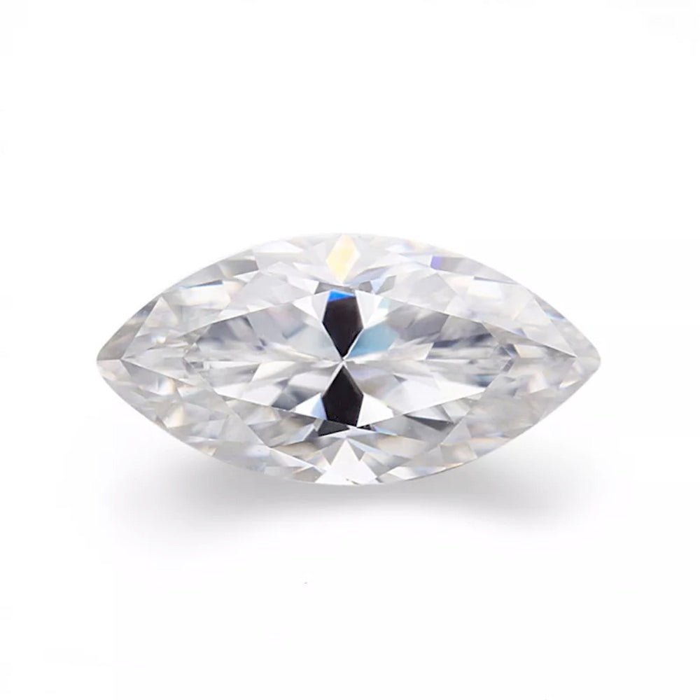 Marquise Cut Certified Moissanite Loose Stone VVS D 3.0MM X 6MM 0.30 Carats HipHopBling