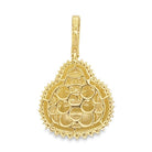 Matte Buddha VVS Moissanite Pendant .68cttw .925 Sterling Silver White Gold HipHopBling