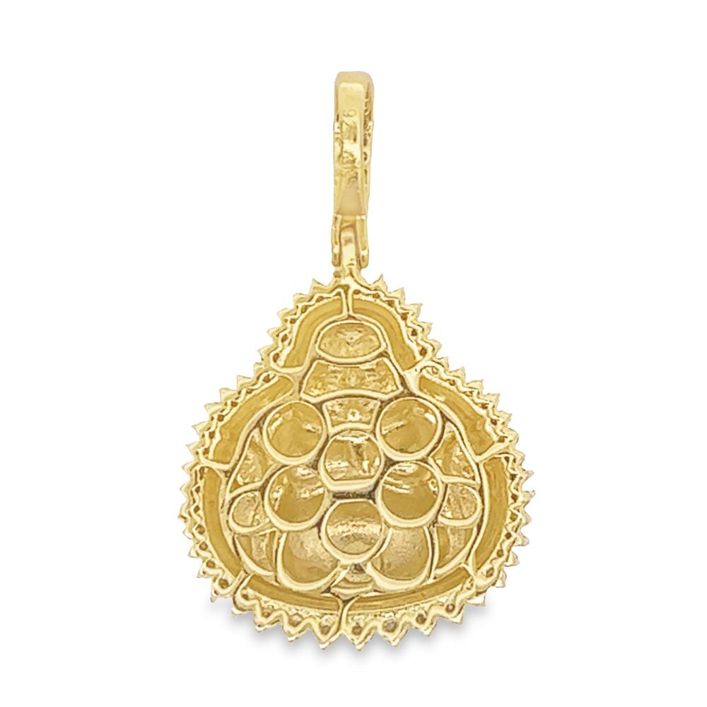 Matte Buddha VVS Moissanite Pendant .68cttw .925 Sterling Silver White Gold HipHopBling