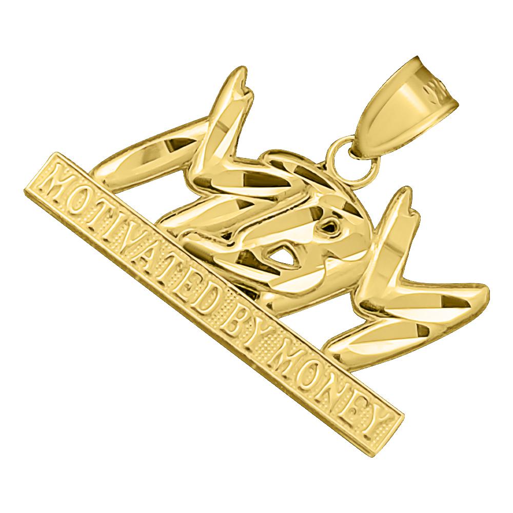 MBM Motivated by Money DC 10K Yellow Gold Pendant HipHopBling