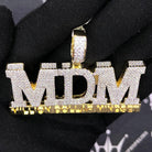 MDM Million Dollar Mindset VVS CZ Hip Hop Bling Bling Pendant Yellow Gold HipHopBling
