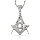 Medium Fancy Masonic Free Mason Pendant Stainless Steel Pendant Only HipHopBling
