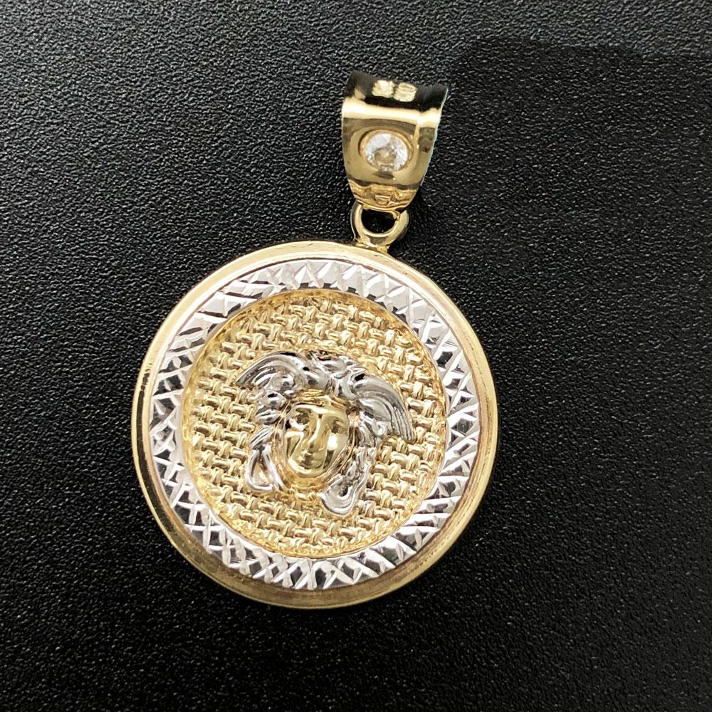 Medusa DC Medallion 10K Yellow Gold Pendant HipHopBling