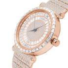 Mega Baguette 10 Row CZ Band Bling Watch Rose Gold HipHopBling