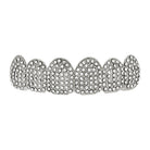Mega Silver Grillz Top Teeth HipHopBling