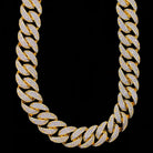 Miami Cuban 13MM Hip Hop Bling Bling CZ Iced Out Chain Yellow Gold 18" HipHopBling
