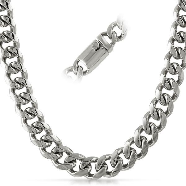 Miami Cuban 13MM Stainless Steel Chain Box Clasp HipHopBling