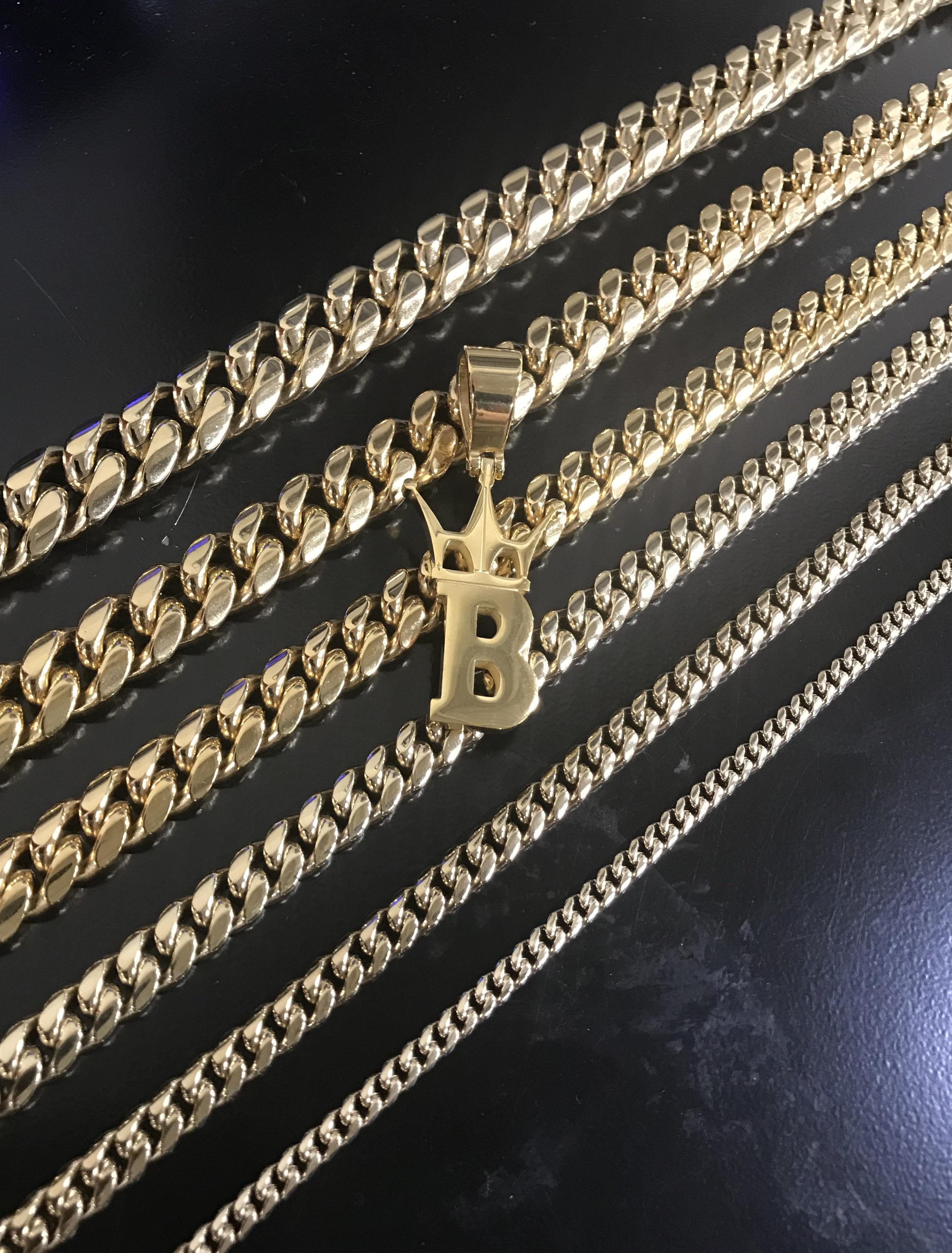 Miami Cuban Chain Yellow Gold HipHopBling