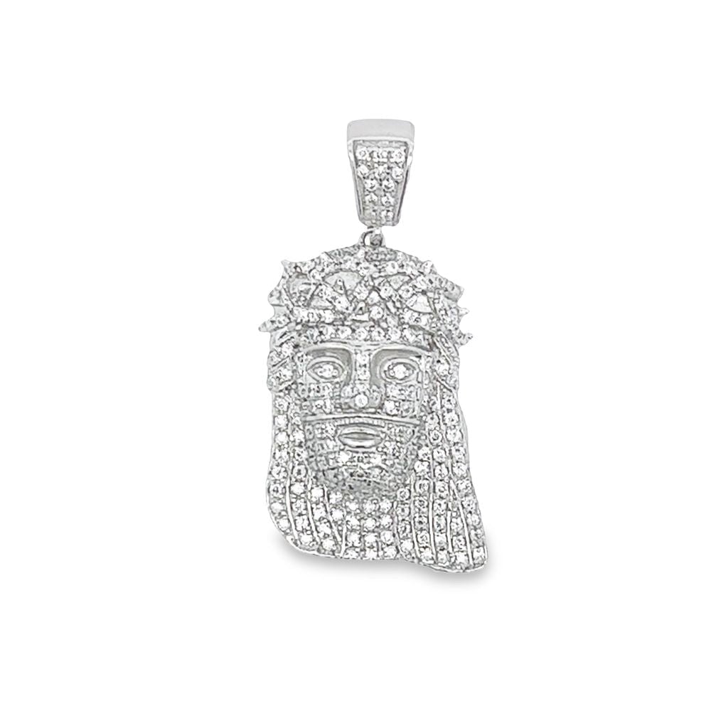 Micro Mini Jesus VVS Moissanite Pendant 1.05cttw .925 Sterling Silver HipHopBling