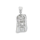 Micro Mini Jesus VVS Moissanite Pendant 1.05cttw .925 Sterling Silver HipHopBling