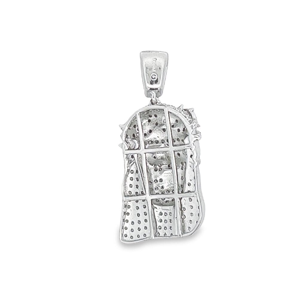 Micro Mini Jesus VVS Moissanite Pendant 1.05cttw .925 Sterling Silver HipHopBling