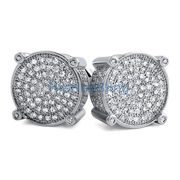Micro Pave Solitaire CZ Bling Bling Earrings HipHopBling
