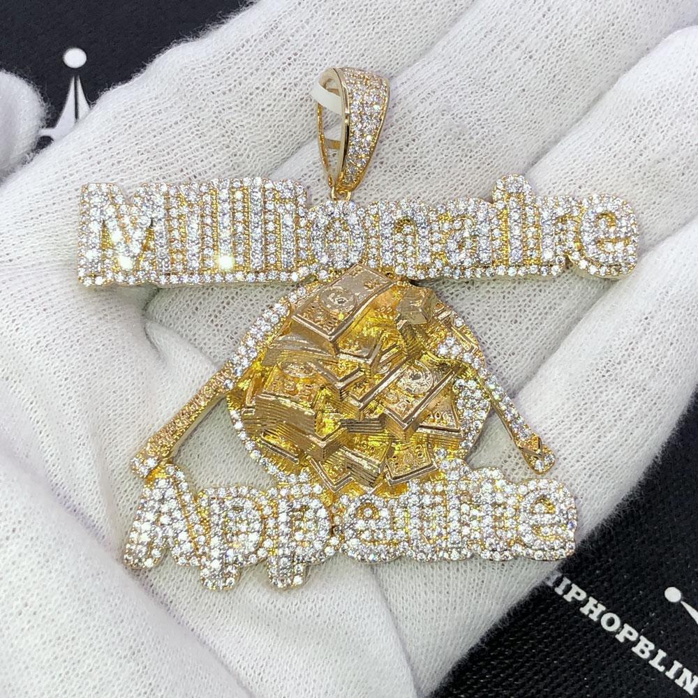 Millionaire Appetite CZ Hip Hop Bling Iced Out Pendant HipHopBling