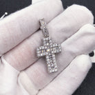 Mini Baguette Cross CZ Hip Hop Bling Bling Pendant Yellow Gold HipHopBling