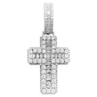 Mini Baguette Cross CZ Hip Hop Bling Bling Pendant Yellow Gold HipHopBling