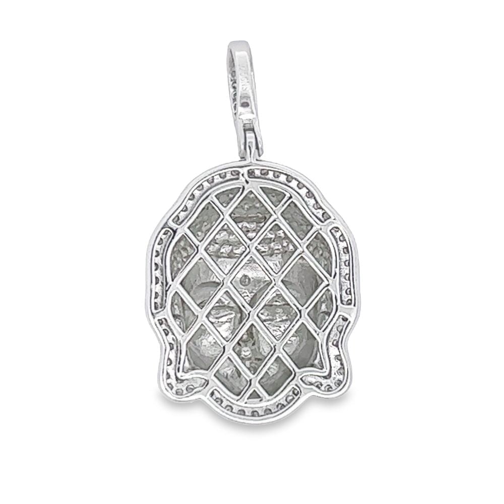 Mini Buddha Matte VVS Moissanite Pendant .60cttw .925 Sterling Silver HipHopBling