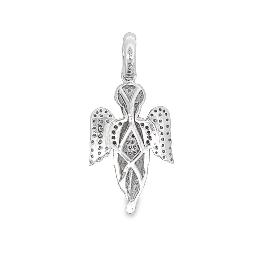 Mini Cherub Angel Praying VVS Moissanite Pendant .52cttw .925 Sterling Silver HipHopBling