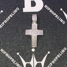Mini Diamond Cross 1.40cttw Pendant Stainless Steel HipHopBling