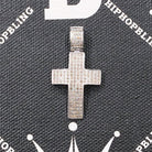 Mini Diamond Cross 1.40cttw Pendant Stainless Steel HipHopBling