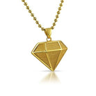 Mini Diamond Pendant .925 Sterling Silver White Gold HipHopBling