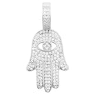 Mini Hamsa .70 Carat VVS Moissanite Pendant .925 Sterling Silver HipHopBling