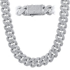 Moissanite 3D Cuban Chain Iced Out .925 Sterling Silver 18" HipHopBling
