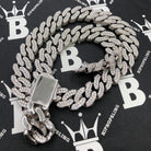 Moissanite 3D Cuban Chain Iced Out .925 Sterling Silver 18" HipHopBling