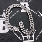 Moissanite 8MM Cuban Iced Out Chain .925 Sterling Silver 18" HipHopBling