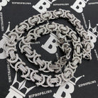 Moissanite Byzantine Chain Iced Out .925 Sterling Silver 18" HipHopBling