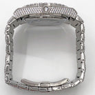 Moissanite Crown Iced Out Hip Hop Bling Bustdown Watch 50 Carats White Gold HipHopBling