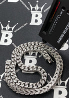 Moissanite Franco Iced Out Chain .925 Sterling Silver 18" HipHopBling