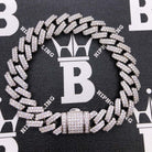 Moissanite Iced Out Cuban Chain Sharp Link 13MM .925 Sterling Silver 18" HipHopBling