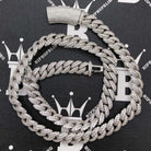 Moissanite Iced Out Miami Cuban Link Chain 13MM .925 Sterling Silver 18" HipHopBling